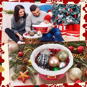 TienPhong, venta al por mayor, caja de almacenamiento de Navidad, cesta de bambú tejida con muñeco de nieve, cesta de almacenamiento de Navidad para fiesta de Papá Noel - Product Image 3
