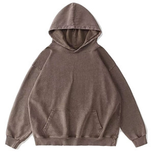 Haute qualité grande taille hiver ODM pull à capuche Polyester coton polaire goutte épaule Streetwear écran bouffée personnalisé à capuche - Product Image 1
