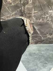 Reloj de Alta Calidad con Correa de Cuero y Acero Inoxidable, Estilo Hip Hop de Lujo, Resistente al Agua, con Esfera de Cristal Analógica - Product Image 3