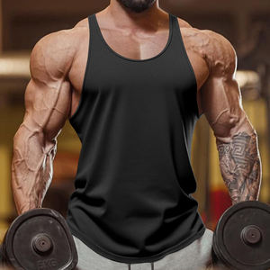 Débardeur formel personnalisé pour hommes, léger, solide, sans manches, chemise de gymnastique, t-shirt en polyester respirant à séchage rapide - Product Image 2