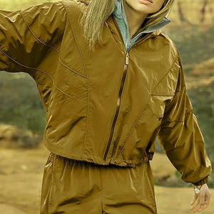 Chaqueta cortavientos elegante Zip APP en lila-Personalizar colores, precios al por mayor de 2 piezas, proveedor a granel - Product Image 3