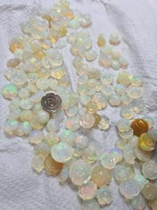 Opale d'Éthiopie Naturelle Rose Sculpture Fleur Gemme Effet de Changement de Couleur Fabrication de Bijoux Traité à la Chaleur 5mm + 1000 Pierres Précieuses Lâches - Product Image 2