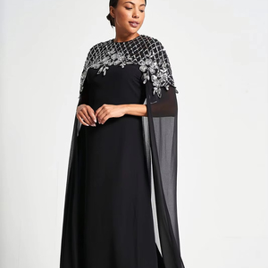 ชุดเดรสทางการสำหรับงานปาร์ตี้ตอนเย็นชุดเดรสปักเลื่อมหรูหราและแขนยาวถึงพื้นประดับด้วยเลื่อมสำหรับงานปาร์ตี้และงานค็อกเทล - Product Image 1