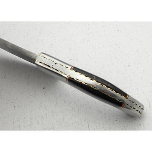 Cuchillo de Cocina Burraq DIY OEM Hecho a Mano de Acero de Damasco, Multifuncional, con Patrón de Gota de Lluvia, 10 Pulgadas, con Funda de Cuero, para Uso en la Cocina - Product Image 2