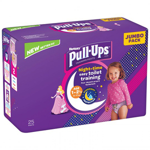 Huggies Pull-Ups Diapers kids Potty Training Underwear Easy Open Training Pants 3T-4T Pull-Ups Night-Time for Toddlers 60 ct