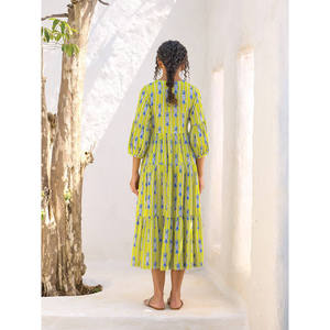 <b>Tropical</b> Maxi <b>Dress</b> with Dropped Empire Waist for Day to Club - Product Image 6