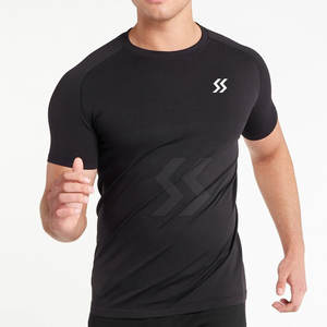 Camiseta de gimnasio para hombre de algodón 100%, secado rápido y cómoda, patrón sólido, ajuste holgado, venta en línea con MOQ bajo, ropa deportiva - Product Image 3