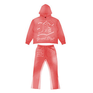 ชุดวอร์มผ้าระบายเหงื่อผ้าคอตตอนเฟรนช์เทอร์รี่พิมพ์ลายวินเทจผ้าซีดซีดซีดฝนกรดสำหรับผู้ใหญ่ผู้ชาย - Product Image 2