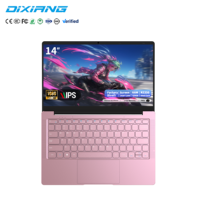 DIXIANG Laptop Economico da 14 Pollici Oro Rosa con Intel Celeron N3350, Grafica UHD, Pannello TN per Call Center e Inserimento Dati