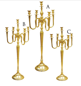 Juego de 2 Portavelas de Metal con Acabado Plateado para Decoración de Mesas de Recepciones Reales, Artículos de Gran Tamaño para Fiestas de Lujo, Artículos de Café - Product Image 6