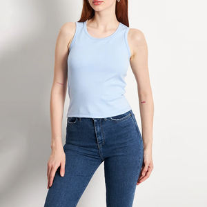 Camiseta sin Mangas para Mujer al por Mayor, Alta Calidad, 100% Algodón, Color Personalizado, Opción de Logotipo Frontal, Anti-Pilling, Secado Rápido, Último Diseño en Venta - Product Image 4