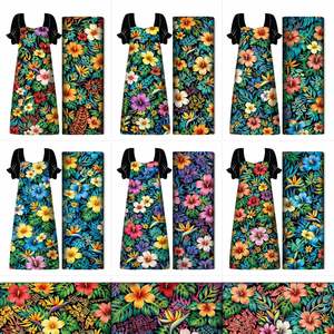 Robe Mumu polynésienne - Style insulaire hawaïen micronésien, design maxi ample vintage pour l'été, plus courte, antistatique, lavable - Product Image 2