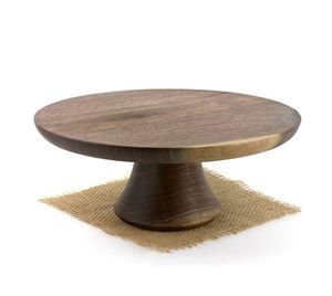 Support à gâteau rond décoratif en bois de manguier avec base, idéal pour la maison et les fêtes, best-seller pour les cupcakes - Product Image 3
