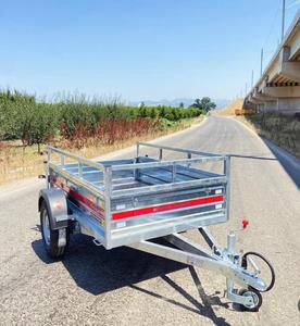 Affordable Heavy duty aluminum flatbed <b>trailer</b> 1001-2000 kg payload capacity Dual axle <b>cargo</b> <b>utility</b> <b>trailer</b> - Product Image 5