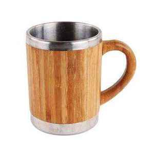 Mug de voyage en bois naturel artisanal, style moderne élégant et luxueux, léger, écologique, taille personnalisable - Product Image 4