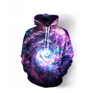 Mejor patrón Space Galaxy 3D Hoodies Hombres Mujeres 3D Sudaderas con capucha Imprimir Color púrpura Otoño Invierno Sudadera con capucha - Product Image 4