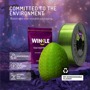 Filamento para Impresora 3D WINKLE PETG Crystal de 1.75mm, 1kg, Alta Resistencia a Impactos, Fabricación Europea, Tolerancia de 0.05mm, 220-240°C, Boquilla - Product Image 5