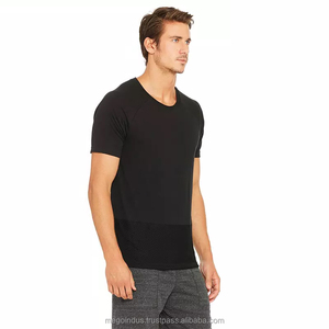 Camiseta Deportiva Personalizada OEM para Hombre, Cuello Redondo, Corte Ajustado, 100% Algodón, Suave, Secado Rápido, Transpirable, Tejido de Punto, Manga Corta, Logotipo Personalizado, Diseño en Blanco - Product Image 4