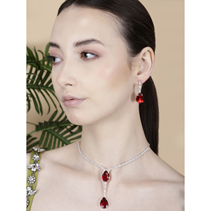 Radiant Allure Luxury Copper <b>Statement</b> <b>Necklace</b> Set Fine Pearl Bridal and Party Jewelry for Bold Looks and Gifts - Product Image 4