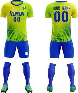 Ensemble de maillots de football d'été les plus vendus, unisexe adulte, respirant, 100 % polyester, col en V, manches courtes, léger, extensible, séchage rapide - Product Image 1