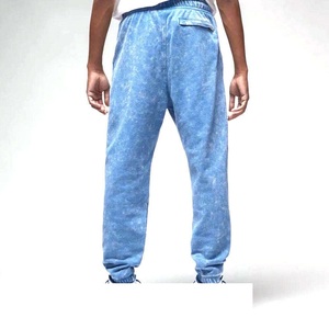Pantalon de jogging épais délavé à l'acide MJSI TRADING avec taille haute élastique, logo personnalisé, pour homme, style streetwear, hiver - Product Image 2