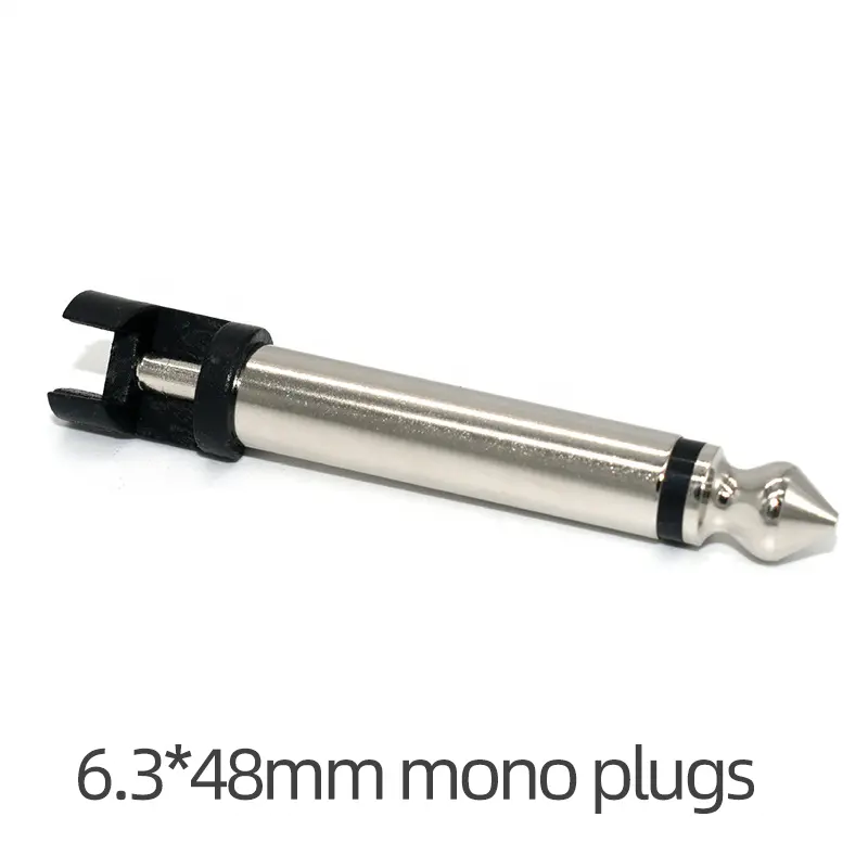 Fiches Audio 6.35mm Connecteurs Audio Stéréo Mono Adaptateur de Fiches Moulées par Injection