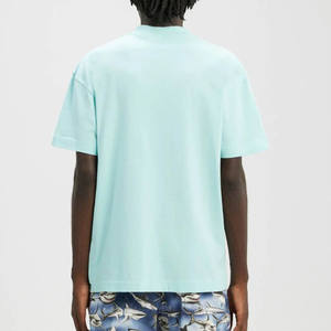 T-shirt lourd conception personnalisée vierge 100% coton col rond hommes couleur unie t-shirts - Product Image 1