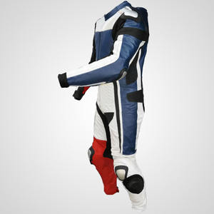 Combinaison de course moto professionnelle personnalisée en cuir de qualité supérieure avec bosse dorsale aérodynamique - Product Image 2