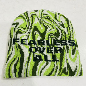 Bonnet en tricot patchwork personnalisé, style streetwear, unisexe, bonnet léger en tricot - Product Image 1