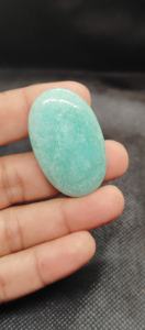 Pierre précieuse naturelle ovale verte amazonite cabochon en vrac pour la fabrication de pendentifs et de colliers 5-8 mm - Product Image 6