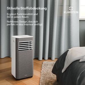 เครื่องปรับอากาศแบบพกพา 9000 BTU สำหรับบ้าน ควบคุมผ่านแอพ WiFi 3 in 1 ระบบทำความเย็น ลดความชื้น และพัดลม สำหรับห้องขนาด 14-20 ตร.ม. 65 เดซิเบล สีเทา - Product Image 2