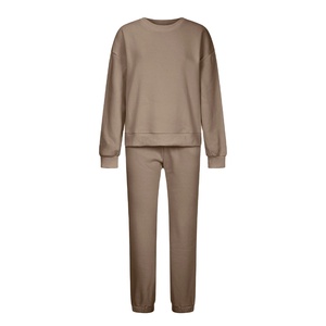 Nuevo chándal de 2 piezas, chándal de gimnasio para mujer, conjunto de Jogger de hombro caído de gran calidad para mujer, de gran tamaño 2026 - Product Image 6