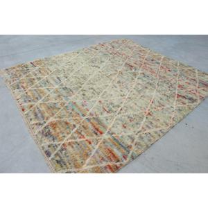 พรมตุรกีขนาดใหญ่พิเศษ 8x9.4 ฟุต พรมวินเทจ พรมสีขาวล้วน - Product Image 3