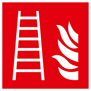 Señal de Seguridad Contra Incendios Fotoluminiscente Escudo Angular Escalera de Incendios - BSW-SCHILD-200-12-NL - Product Image 1