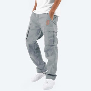 Pantalones Cargo para hombre al mejor precio con cintura media patrón recto diseño de estilo deportivo nueva lona de algodón en cintura alta - Product Image 4