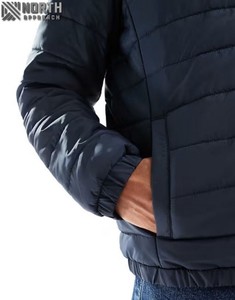 แจ็กเก็ตขนเป็ดสำหรับผู้ชาย, แจ็กเก็ตฤดูหนาวกันลมกันน้ำโพลีเอสเตอร์ออกแบบโลโก้ได้ตามต้องการ - Product Image 5