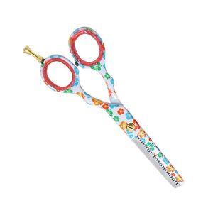 Ciseaux amincissants de coiffeur à motif floral vente en gros de ciseaux amincissants de beauté à lames tranchantes et durables avec logo - Product Image 5