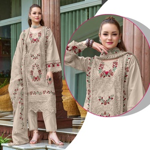 Organza de diseño bordado Salwar Kameez colección para colección de bodas - Product Image 2
