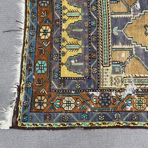 Alfombra de 3.3x6.3 pies, Alfombra Turca Vintage, Alfombra de Lana Azul - Product Image 5