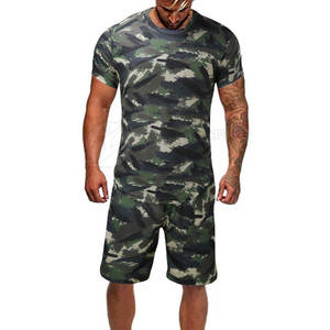 Ensemble t-shirt et short d'été en coton tricoté et en polyester avec service OEM pour hommes vêtements de mode à séchage rapide - Product Image 4