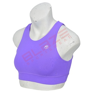 เสื้อชั้นในกีฬาคุณภาพสูงสำหรับผู้หญิง ดีไซน์ไขว้ด้านหลัง พร้อมโลโก้สั่งทำได้ เหมาะสำหรับออกกำลังกาย ฟิตเนส โยคะ และเล่นกีฬา - Product Image 4