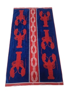 Toalla de playa de algodón de rizo multiusos con diseños de Jacquard personalizable de alta calidad hecha en India para uso doméstico - Product Image 6