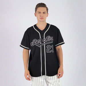 Maillots de baseball en polyester 100% de qualité supérieure à manches courtes personnalisés pour les équipes de baseball de softball Design respirant de haute qualité - Product Image 1