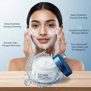 Crema Hidratante Antiarrugas con Ácido Hialurónico, Limpiador Facial Hidratante y Suave para Todo Tipo de Piel - Product Image 2