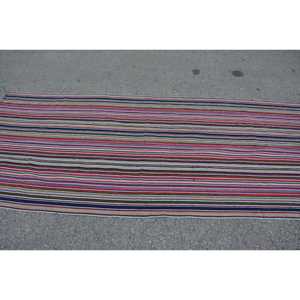 Alfombra Kilim de 9.4x3.6 pies, Alfombra Turca Vintage, Alfombra Oriental Azul Verde - Product Image 4