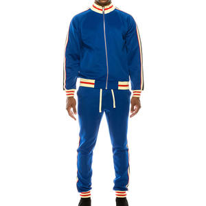 Survêtement d'hiver de luxe pour hommes 100% coton respirant léger Logo personnalisé Zip Jogging Suits - Product Image 4