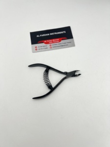 Coupe-cuticules professionnel noir couleur plasma avec ressort, logo personnalisé, pour manucure et pédicure, ciseaux à ongles pour doigts et orteils - Product Image 6