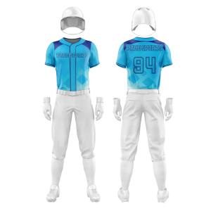 ชุดเครื่องแบบชุดกีฬาซอฟต์บอลเบสบอลผ้าโพลีเอสเตอร์กันแบคทีเรียระบายอากาศได้ดี100% โลโก้ตามสั่งสี - Product Image 4