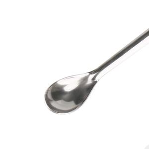 Espátula de acero inoxidable de calidad superior de 14cm Cuchara plana de un extremo para pruebas de laboratorio médico Personalización OEM compatible - Product Image 1