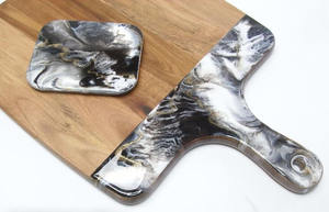 Planche à fromage en résine de bois planche à découper forme Rectangle couleur personnalisée écologique style moderne taille personnalisée décor de cuisine - Product Image 6